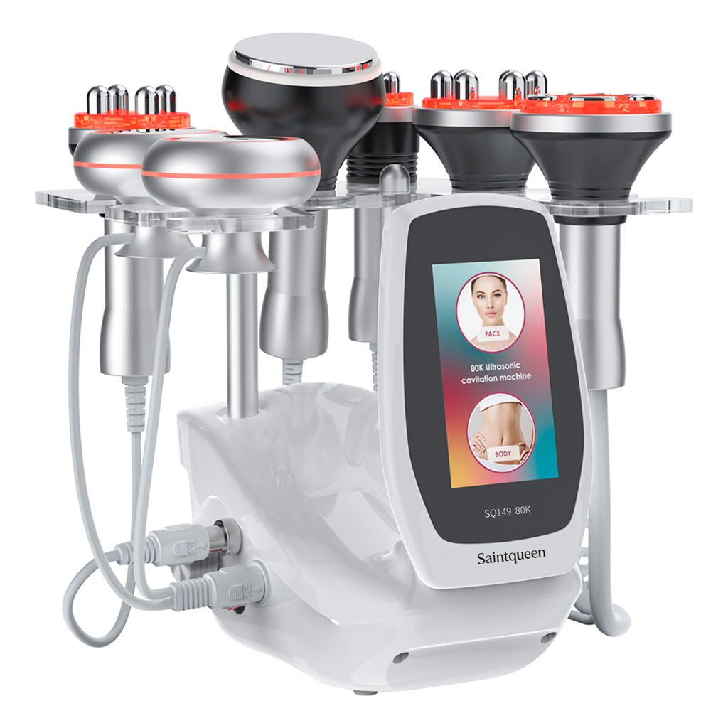 SQ149 Pro 6in1 80K 캐비테이션 복합 뷰티 기기 | RF · 흡입 마사지 · EMS