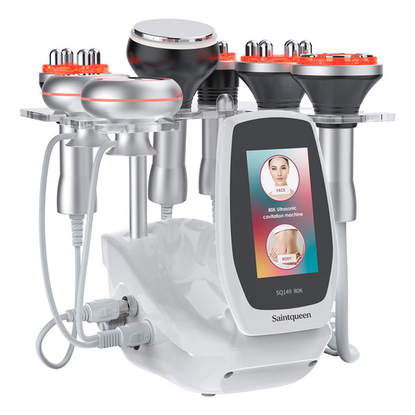SQ149 Pro 6in1 80K 캐비테이션 복합 뷰티 기기 | RF · 흡입 마사지 · EMS