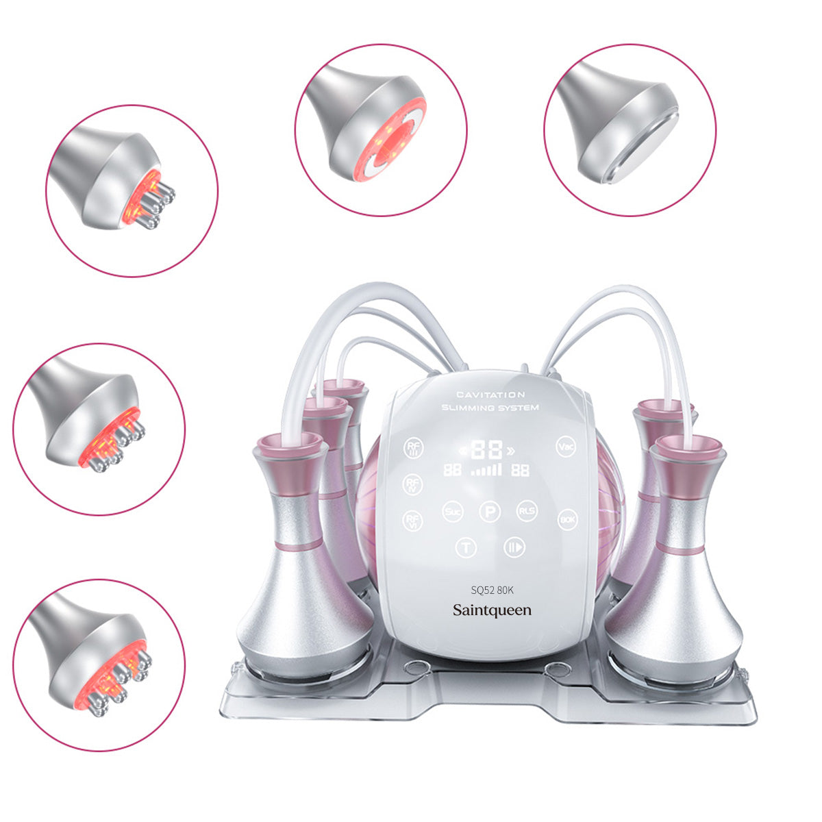 SQ52 Pro 5in1 80K 캐비테이션 복합 뷰티 기기 | RF · 흡입 마사지
