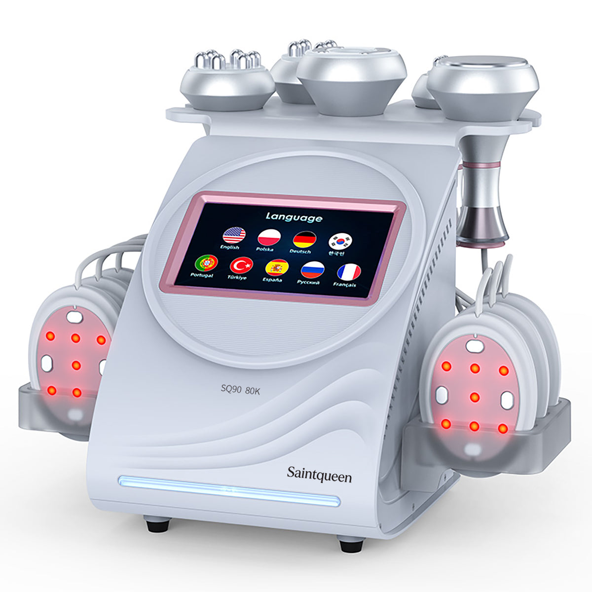 SQ90B Pro 6in1 80K 캐비테이션 복합 뷰티 기기 | RF · 흡입 마사지 · EMS · 레이저 패드 메인 이미지