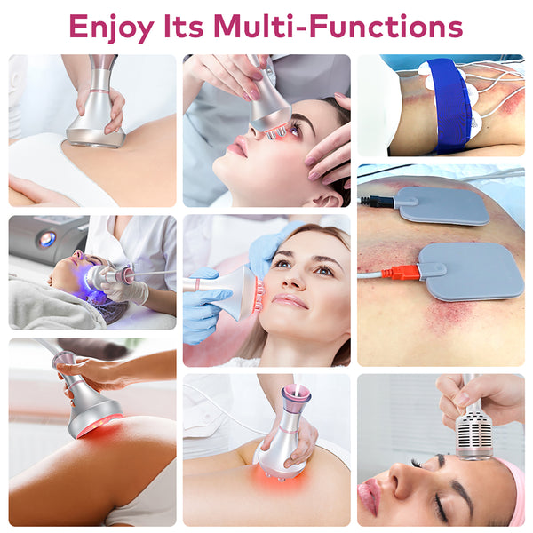 SQ90E Plus 9in1 80K 캐비테이션 복합 뷰티 기기 | RF · 흡입 마사지 · EMS · 레이저 패드 · 쿨링