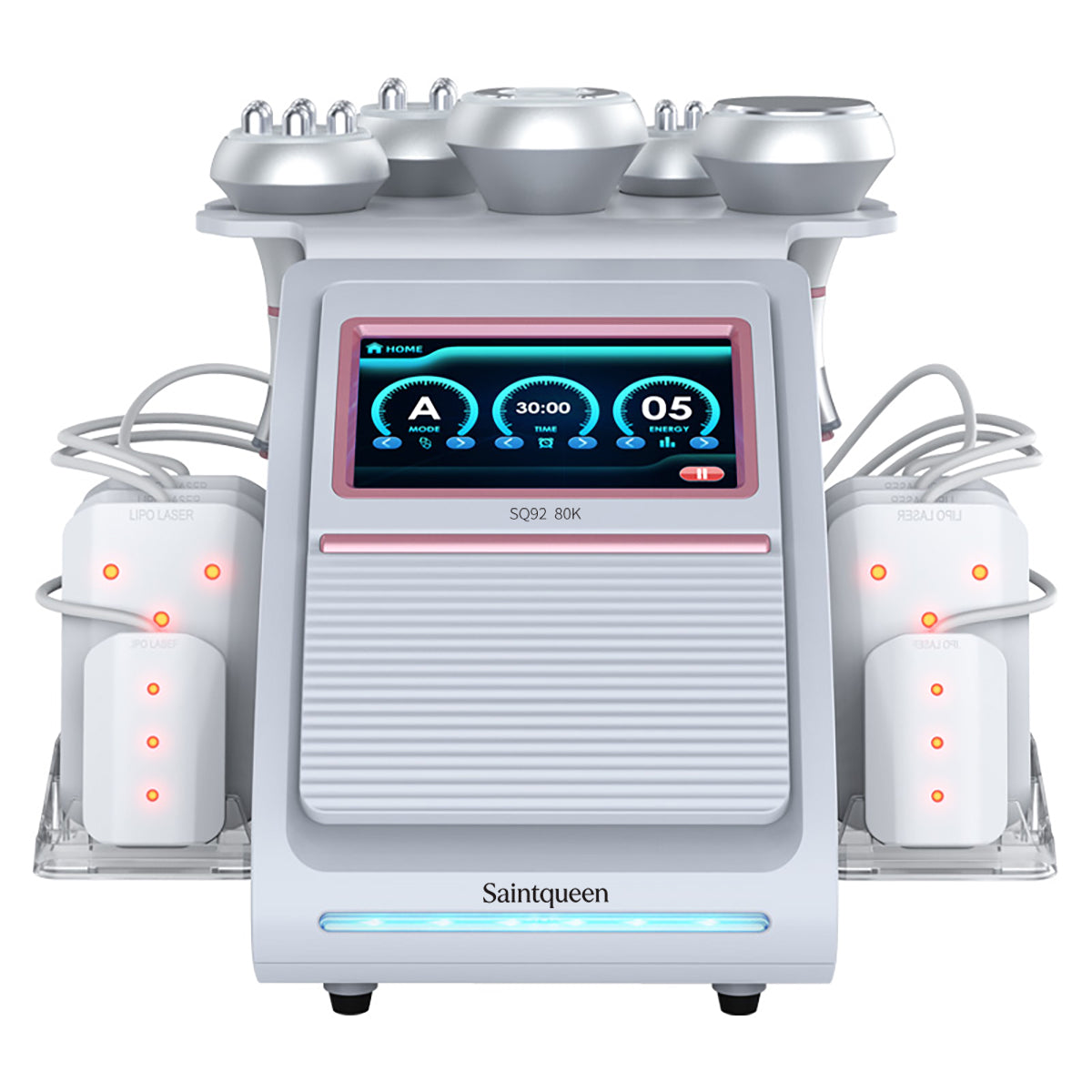SQ92C Pro 6in1 80K 캐비테이션 복합 뷰티 기기 | RF · 흡입 마사지 · 레이저 패드