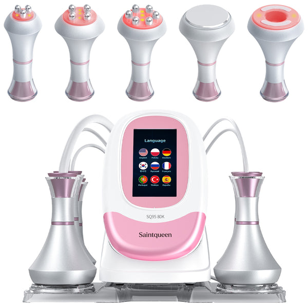 SQ95A Pro 5in1 80K 캐비테이션 복합 뷰티 기기 | RF · 흡입 마사지