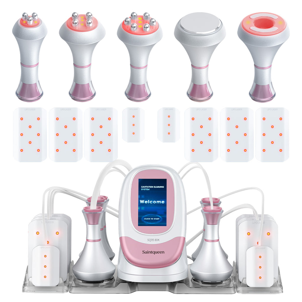 SQ95C Pro 6in1 80K 캐비테이션 복합 뷰티 기기 | RF · 흡입 마사지 · 레이저 패드