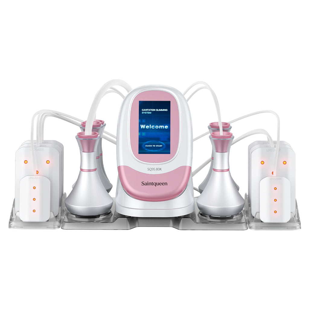SQ95C Pro 6in1 80K 캐비테이션 복합 뷰티 기기 | RF · 흡입 마사지 · 레이저 패드