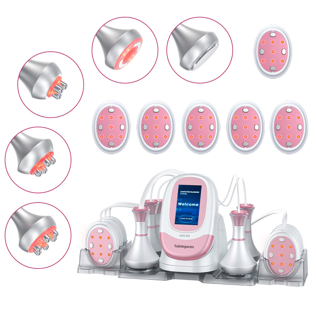 SQ95B Pro 6in1 80K 캐비테이션 복합 뷰티 기기 | RF · 흡입 마사지 · EMS