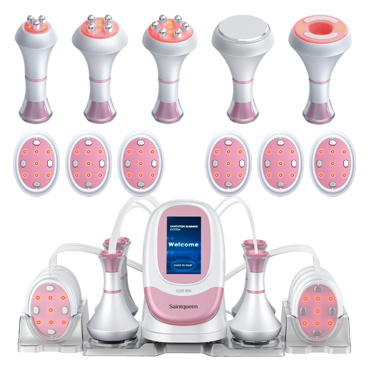 SQ95B Pro 6in1 80K 캐비테이션 복합 뷰티 기기 | RF · 흡입 마사지 · EMS