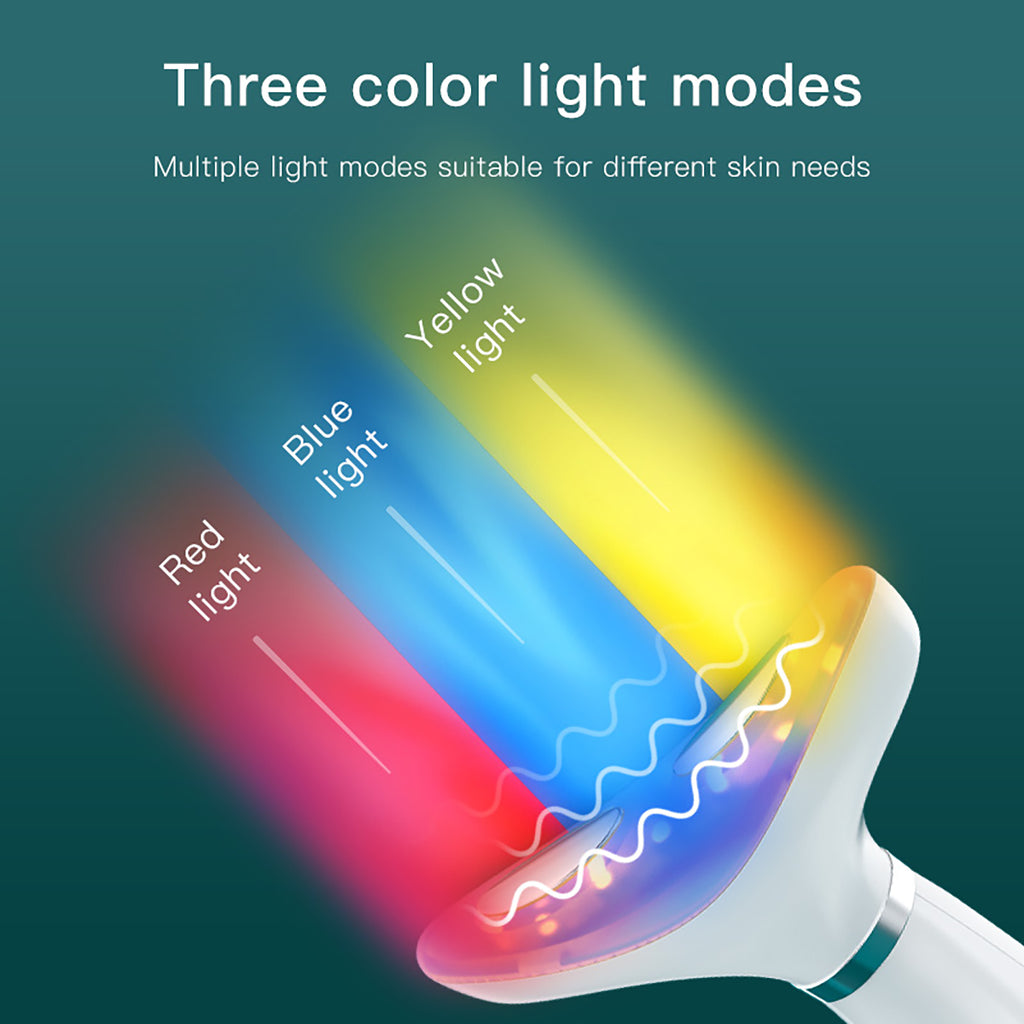 SQ106 목·얼굴 EMS 미용기기 | 3색 LED·온열